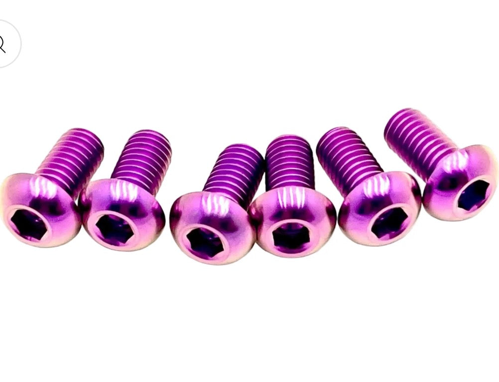 All Emoto Fork Guard Titanium bolts (set of 6) (Ships Next Business Day)